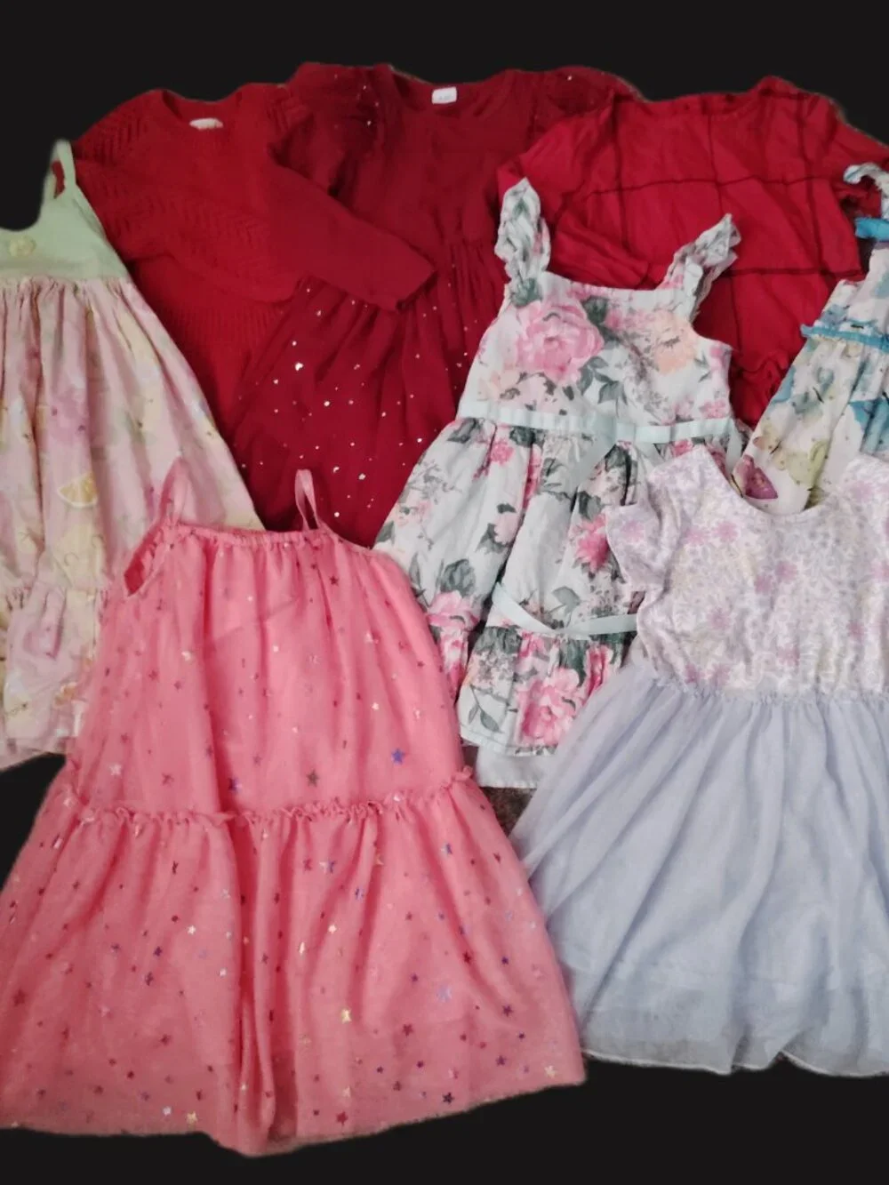 LOT OF 8 DRESSES TULLE FLORAL SLEEVELESS LILT YOUNGLAND GYMBOREE~GIRLS SIZE 4-5
